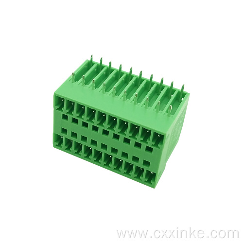 3.81MM double-layer plug-in PCB terminal angled socket